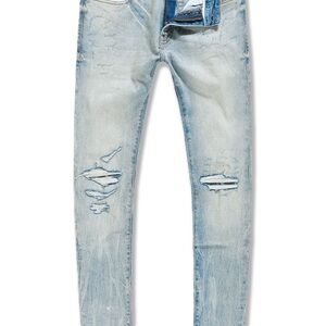 Jordan Craig Blue Skinny Distressed Jeans